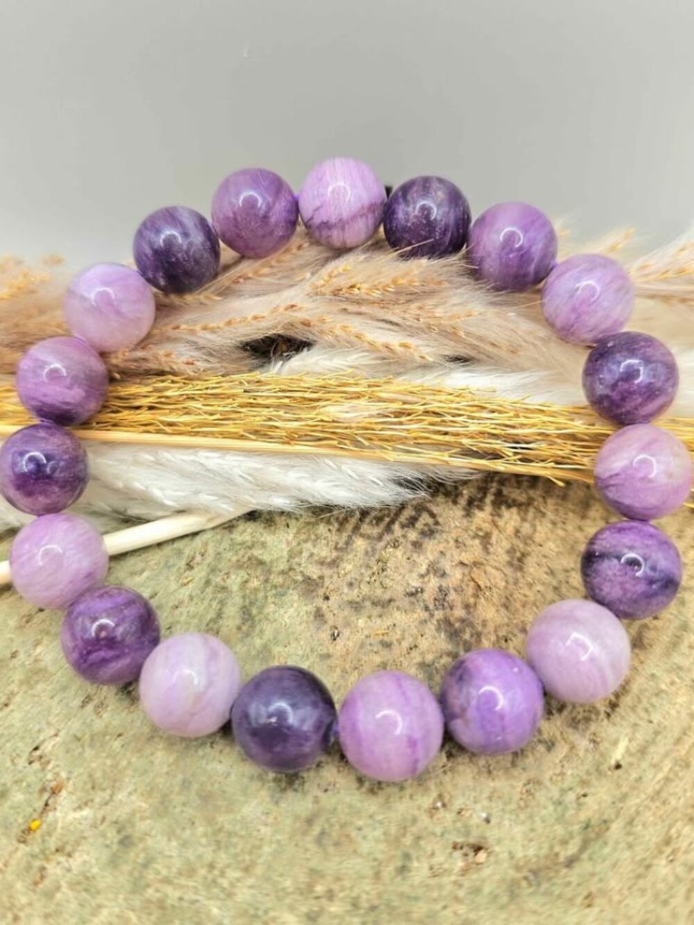 Nature Su Fluorite 10mm Round Beads Bracelet